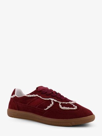 Alohas Suede with Crochet Trim Sneaker - Burgundy