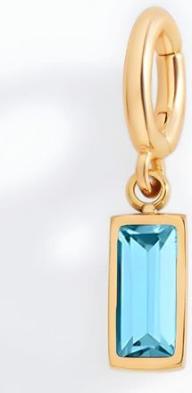 Mint & Lily Dainty Baguette Birthstone Charm in March Aquamarine at Nordstrom