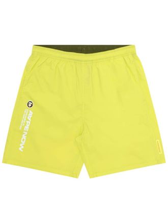 Aape By A Bathing Ape logo-print elasticated shorts - Yellow