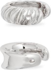 Open Edit Set of 2 Cuff Earrings in Silver at Nordstrom Rack