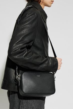 Coach Monogram Shoulder Bag, Mens, Black