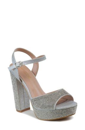 Touch Ups Lynx Water Resistant Platform Sandal in Silver at Nordstrom, Size 5.5
