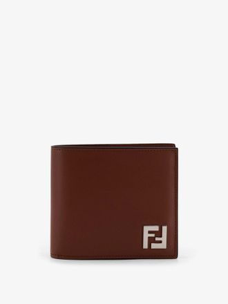 Fendi Portafoglio bifold in pelle e tessuto jacquard FF - FENDI - gender_Man