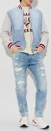 Dsquared2 T-shirt With Logo, Mens, Cream