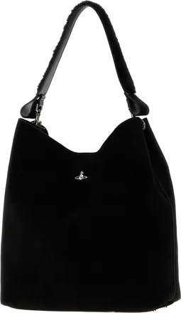 Vivienne Westwood Calfskin Leather Shoulder Bag - Black