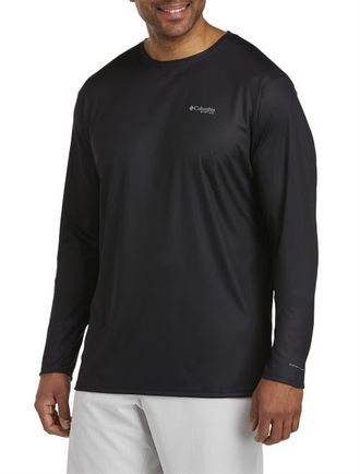 Columbia Big & Tall Fish Flag Long-Sleeve Graphic Tee in Black at Nordstrom, Size 3X Big