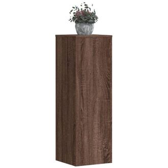 vidaXL Vidaxl - Soportes Para Plantas 2 Uds Madera Marr&oacute;n Roble 33x33x100 Cm