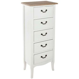 Atmosphera Chiffoniera bianca Chrysa 5 cassetti Atmosphera cr&eacute;ateur dint&eacute;rieur