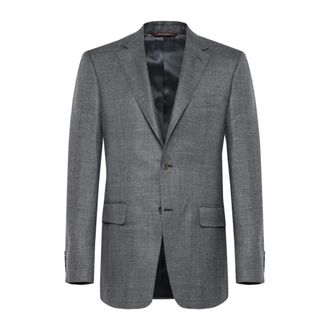 Canali Two-Button Single-Breasted Jacket - male - Canali - Blazers - Gray - 4XL - Jackets