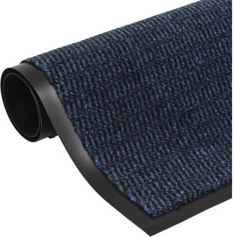 vidaXL Vidaxl - Tappeto Antipolvere Trapuntato Rettangolare 120x180cm Blu