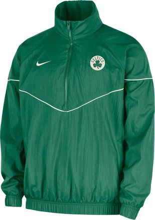 Nike Boston Celtics Courtside Windrunner Nike Mens NBA Anorak Jacket in Green | HM5940-312