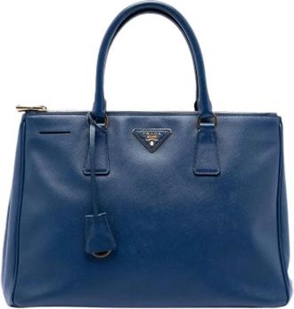 Prada Pre-owned Handbags, female, Blue, Size: ONE SIZE Pre-owned Vintage Leather Handbag