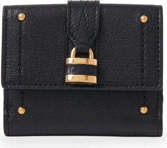 Chlo&eacute; Mini Paddington Tri-fold Portemonnee - Dames - Portefeuilles - Zwart - ONE Size - Katoen - Accessoires