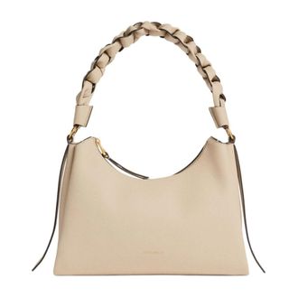Coccinelle Boheme Grana Double Schoudertas - Dames - Schoudertassen - Beige - ONE Size - Leer - Tassen