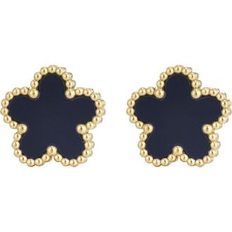 Adornia Clover Stud Earrings in Black at Nordstrom Rack
