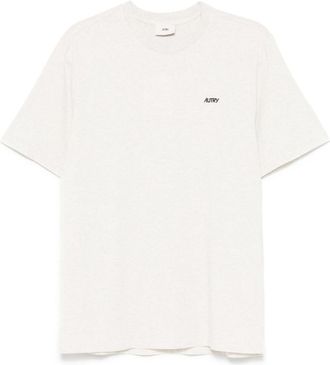 Autry Light Grey Logo Embroidered T-Shirt