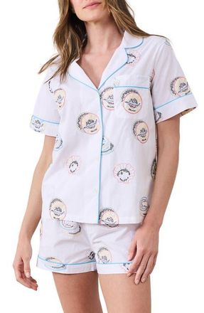 Printfresh Cotton Poplin Short Pajamas in Pearl at Nordstrom, Size X-Large