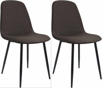 Clp Juego De 2 Sillas De Comedor Maryam Marr&oacute;n Tela