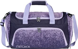 Neoxx Sporttasche NEOXX Move, Damen, Gr. B/H/T: 43cm x 26cm x 24cm, lila (glitterally perfect), Polyester, Taschen Sporttasche, teilweise aus recyceltem Mat