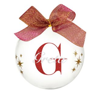 KASANOVA Pallina natale con nome Greta 10cm