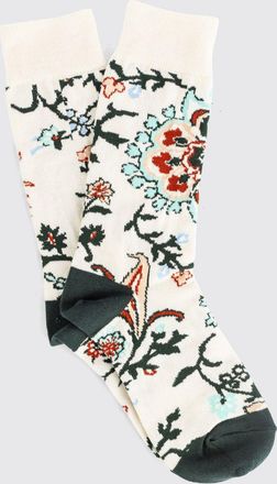 sacai Calze al polpaccio in cotone stretch con motivo floreale