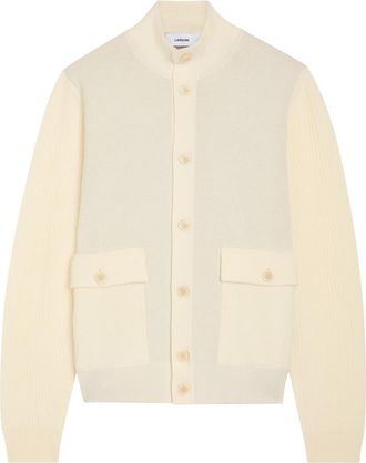 Lardini Knit Wool-blend Jacket - Ecru - Xxl