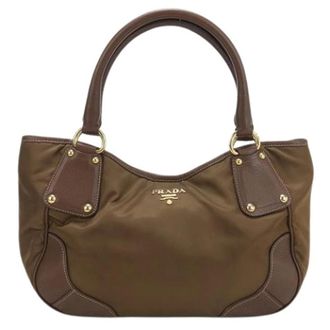 Prada Pre-owned Handbags, female, Brown, Size: ONE SIZE Pre-owned Vintage Tote