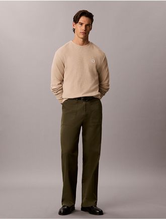 Calvin Klein Jeans Calvin Klein Mens Baggy Utility Chinos - Green - 29W x 30L