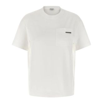 Brunello Cucinelli Dames, Tops, Wit, Maat: M Katoen