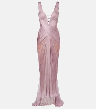 Maria Lucia Hohan Corinna pleated silk gown