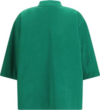 Prada Womens Pique Jacket Pure Cotton Verde+mimetico Polyethylene; Other Fibres