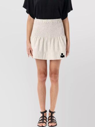 Isabel Marant fleece logo-print mini skirt