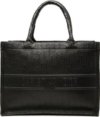 Dior Pre-owned Dior Medium Oblique Embossed Leather Book Tote Unisex MEP82ZW3UE63Q644