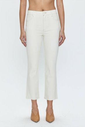 Pistola Denim Lennon High Rise Crop Boot Jean In Sand Stone