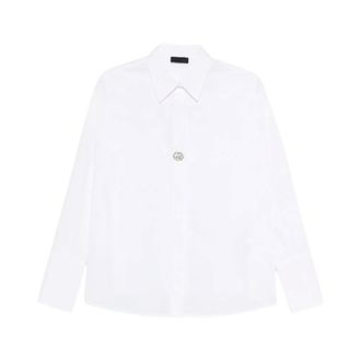Liu Jo Shirts, female, White, Size: M Jewel-Button Shirt