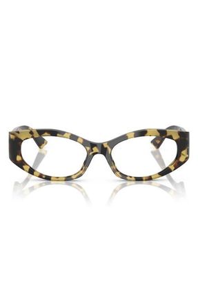 Versace 51mm Irregular Optical Glasses in Havana at Nordstrom