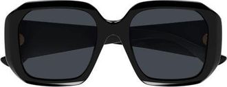 Chlo&eacute; 54mm Square Sunglasses in Black at Nordstrom