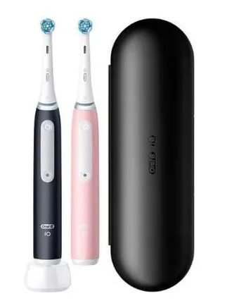 Braun Oral-b Io3 Duo Adulto Spazzolino A Vibrazione Nero, Rosa, Bianco