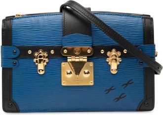 Louis Vuitton Borsa a tracolla Trunk Clutch in pelle &Eacute;pi 2021-2025 - Blu