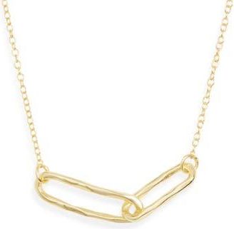Argento Vivo Paper Clip Link Pendant Neckalce in Gold at Nordstrom Rack