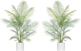 Creative Displays Inc. 5.5Ft Outdoor Uv-Rated Kentia Palm Drop-In Trees With Fiberstone Pots