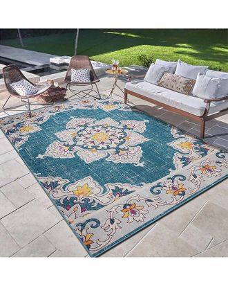 LR Home Lr Home Anica Floral Indoor/Outdoor Area Rug