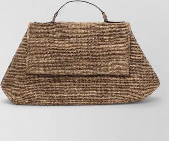 Ibeliv rectangular woven tote bag top handle strap