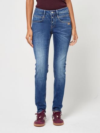 Gang Skinny-fit-Jeans GANG 94MEDINA, Damen, Gr. 26, N-Gr, regular vint wash, Denim/Jeans, Obermaterial: 98% Baumwolle, 2% Elasthan, skinny fit lang, Jeans 