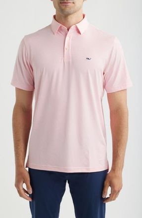Vineyard Vines St. Jean Stripe Sankaty Performance Polo in Pink/white at Nordstrom, Size Xx-Large