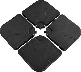 Yaheetech Yaheetech Base Para Sombrilla Soporte De Parasol Para Llenar Arena/agua De 4 Piezas Negro 50&times;50&times;7,5cm