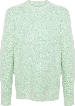 Jil Sander Green Textured Knit Viscose Sweater