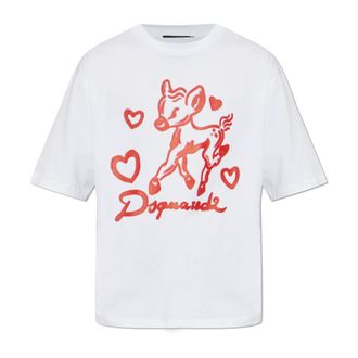 Dsquared2 T-Shirts, male, White, Size: 3XL Logo T-Shirt
