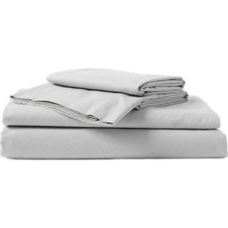 Pact Organic Cotton Organic Cool-Air Percale Sheet Set in Lunar at Nordstrom, Size California King