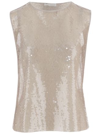 Niccol&ograve; Pasqualetti Sequined Round Neck Top